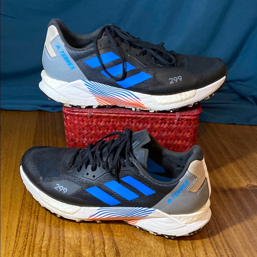 Adidas Terrex Men's Black and Blue Running Shoes
